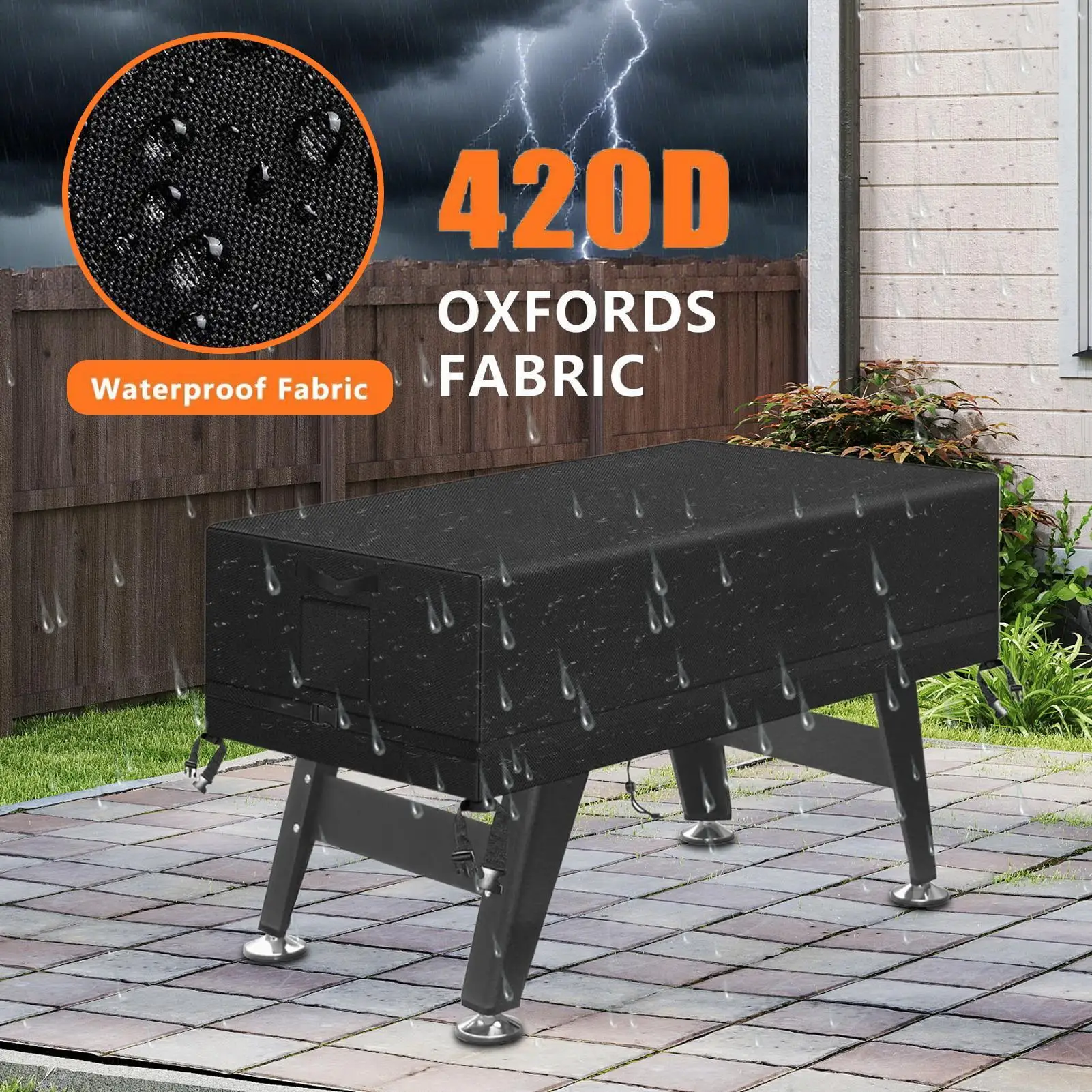 Dustproof Football Table Cover Waterproof 210D Heavy Fabric For Outdoor Terrace Billiard Tables Protective Game Table Shield