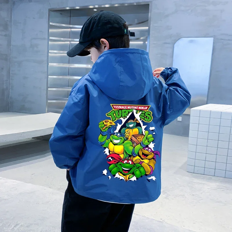 Teenage Mutant Ninjas Tmnt Children Boy Hooded Jacket Coat Autumn Baby Cartoon Zipper Long Sleeve Casual Clothing Kids Outerwear 6