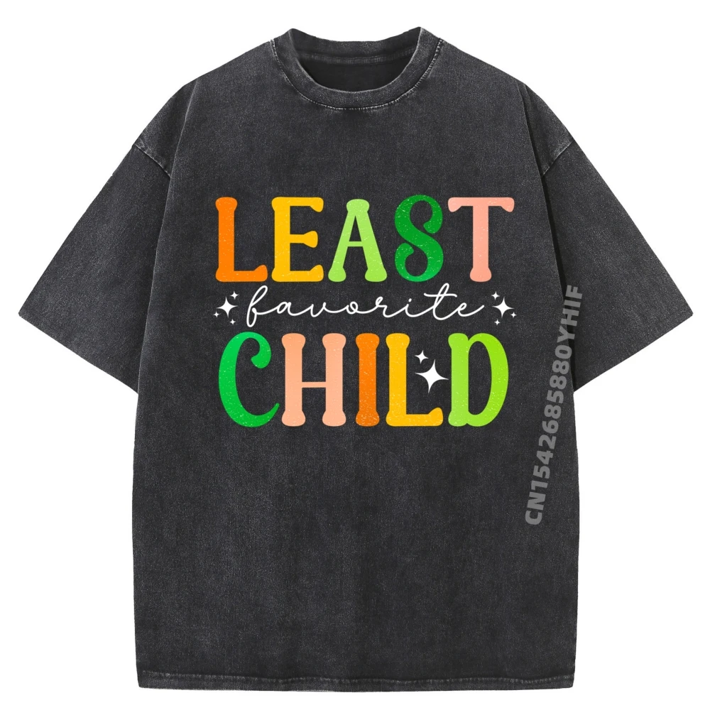 

New Arrival Washed Shirt Least Favorite Child Graphic Shirts Men Natural New Shirts And T-Shirts Printed Tops