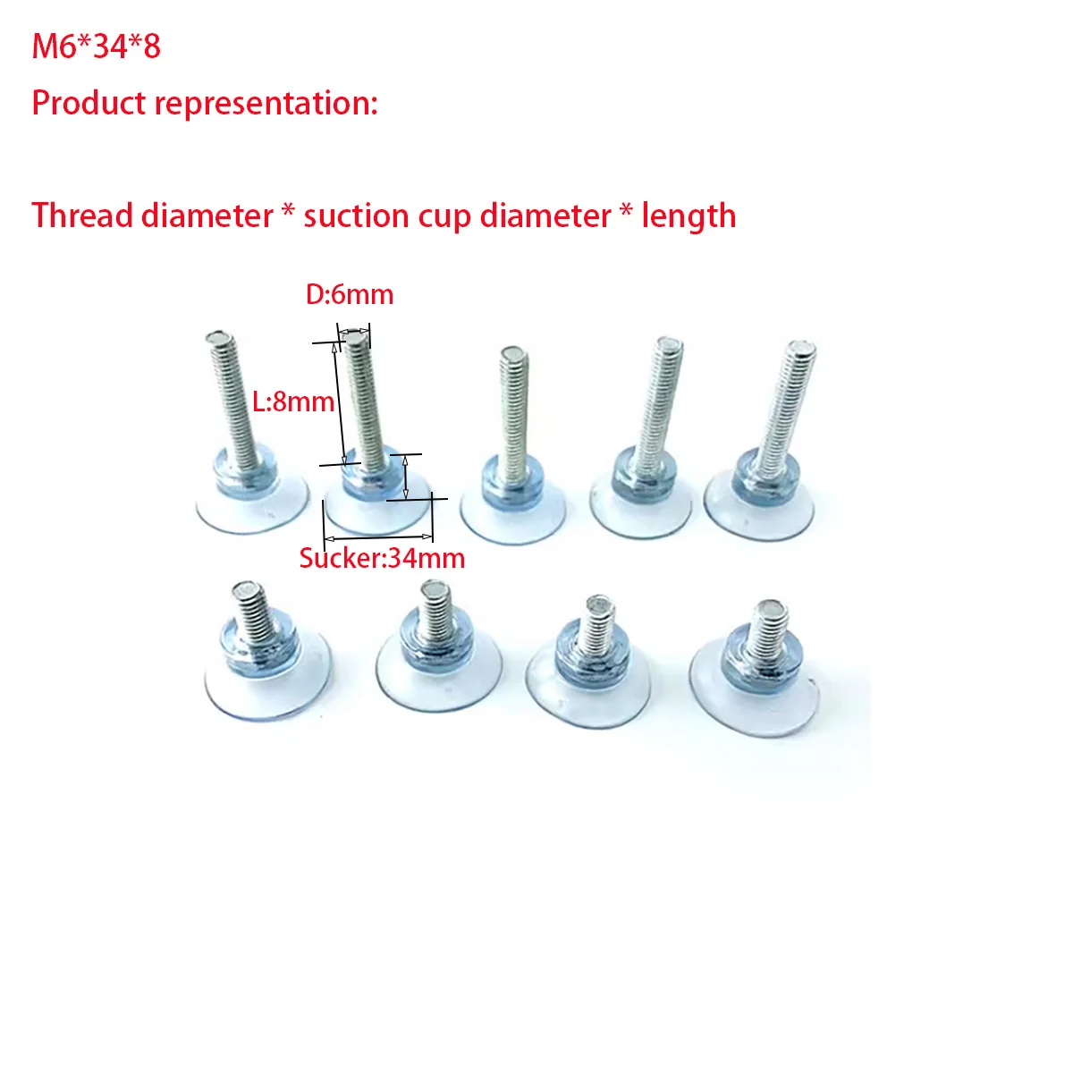 

Screw Rodstrong Soft Glue Transparent Suction Cupglass Coffee Table Anti slip Adjustable Foot Pad M6M8