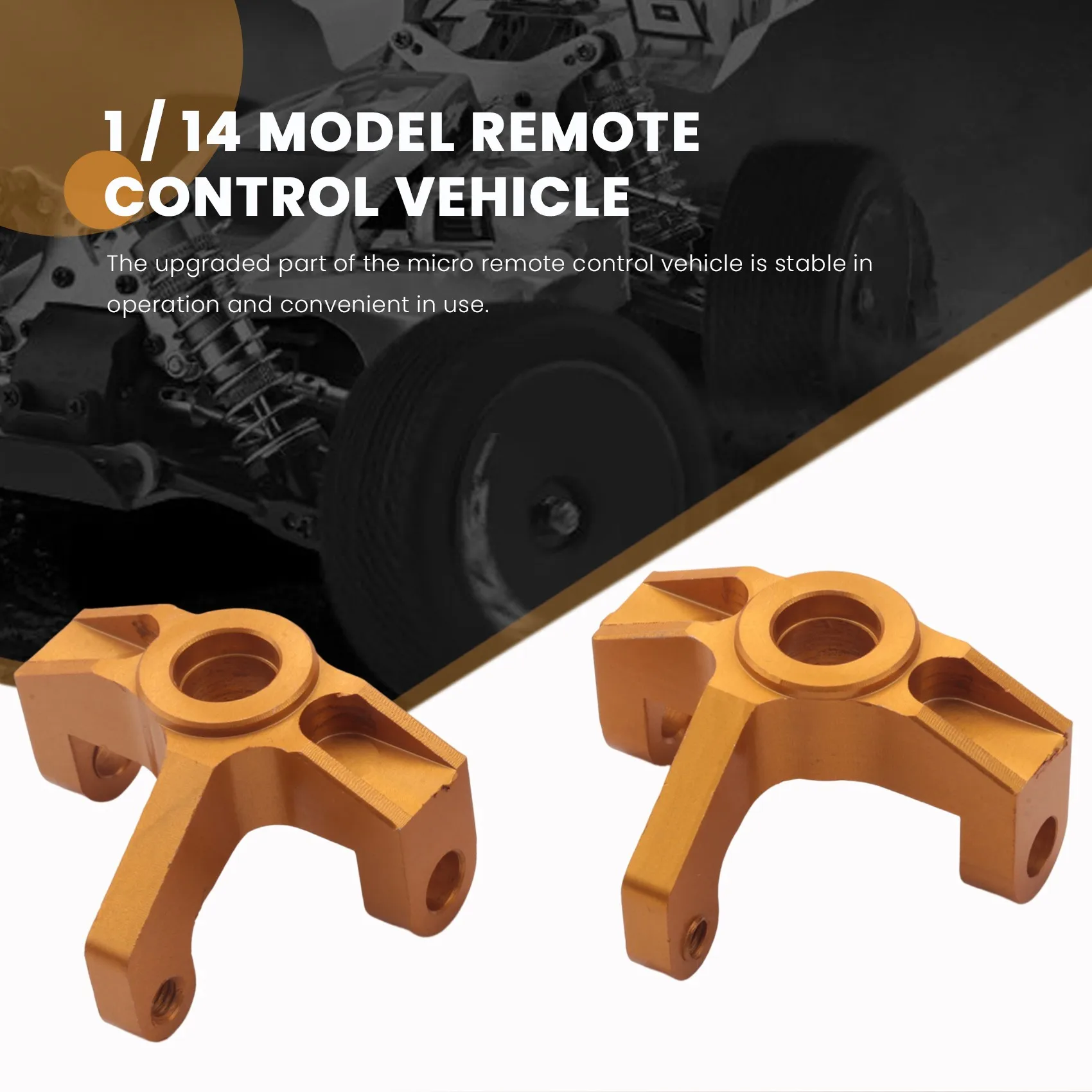 Pièces de rechange pour voiture RC 1:14 144001, mise à niveau complète, siège en métal C, tasse de direction, bras oscillant, arbre d'entraînement central, jaune