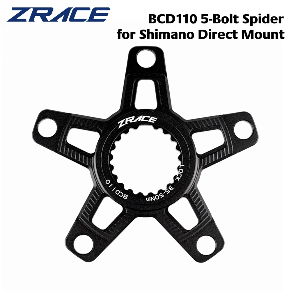 ZRACE RX Direct Mount BCD110 5-Bolt Spider for Shimano Direct Mount MTB Crank, BCD110 5-Bolt Chainrings