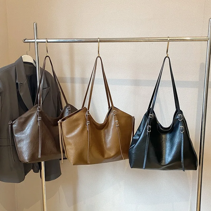 حقيبة حمل ذات سعة كبيرة فاخرة وخفيفة الوزن للنساء، ملمس راقي جديد، حقيبة كروس بكتف واحد للعمل والتنقل #4