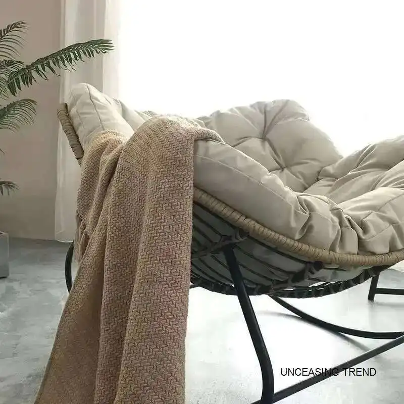 Human Bird Nest Rattan Weaving Rocking Chair Leisure Home Balcony Lazy Sofa Rocking Chair Rattan Chair Can Sit Or Lie Down