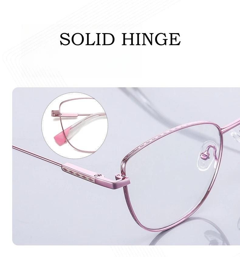 Yimaruili ultraleichte Mode Legierung Blaulicht blockierende Brille Retro Cat Eye optische Rezept Frauen Brillen fassungen – Detail 3