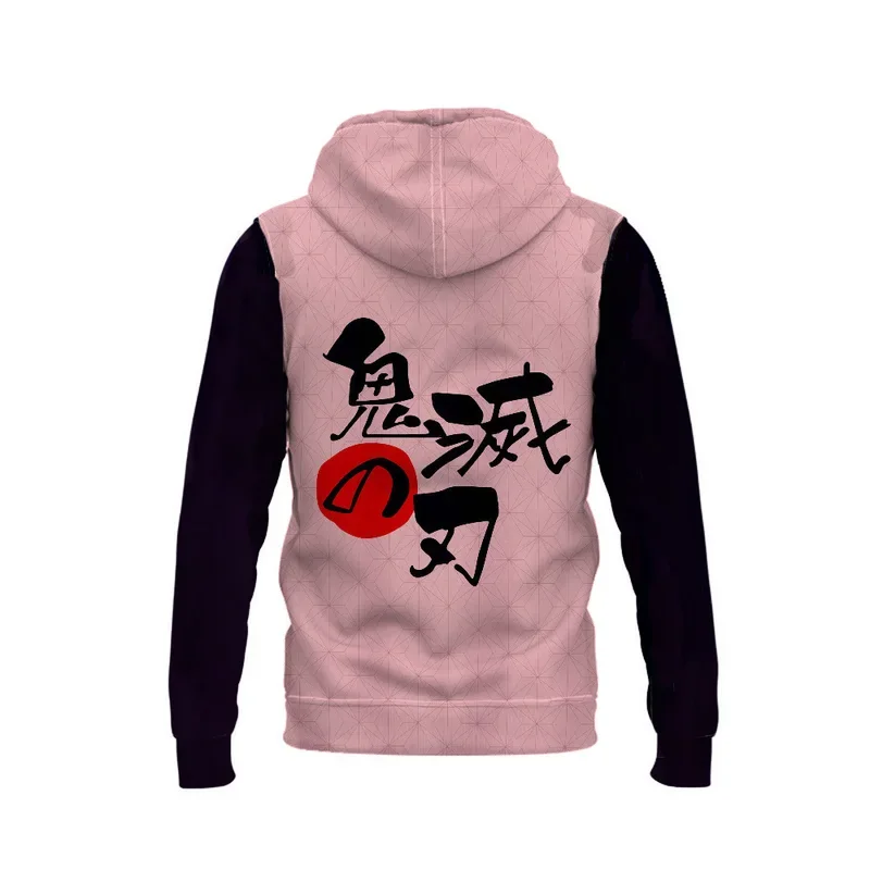ใหม่ Demon Slayer cos เสื้อผ้าอะนิเมะคอสเพลย์ kamado tanjiro kamado nezuko พิมพ์ซิป hoodie plus ขนาด hoodie