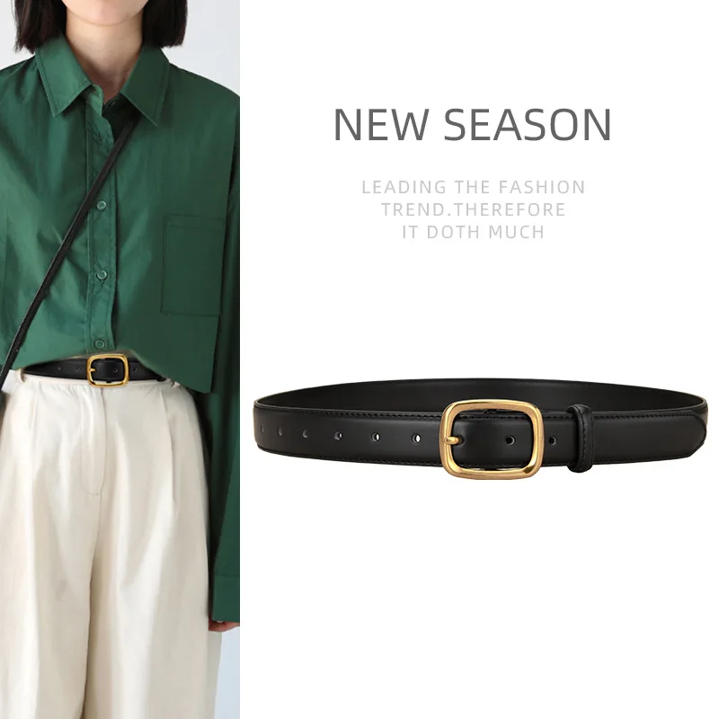 

Ancient-style Cowhide Women's Belts Casual Retro Genuine Leather Belt Female High-end Jeans Belts for Woman Luxury Brand Belt