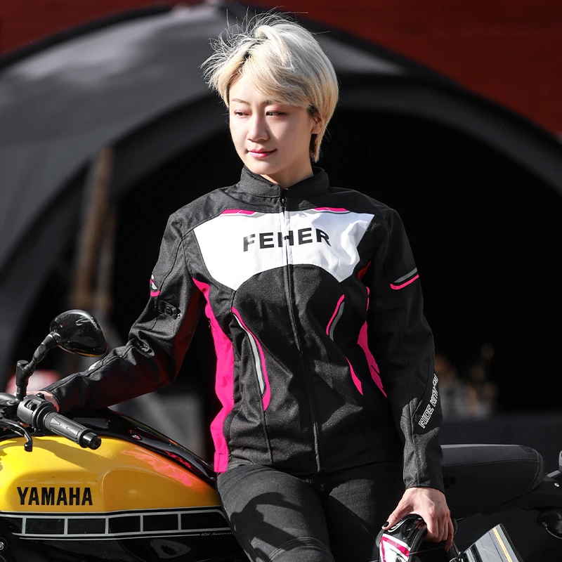 Kid Girls Motorcycle Riding Jacket Winter Motocross Waterproof Thermal Jacket Children Reflective Clothing 7pcs Protective Gear