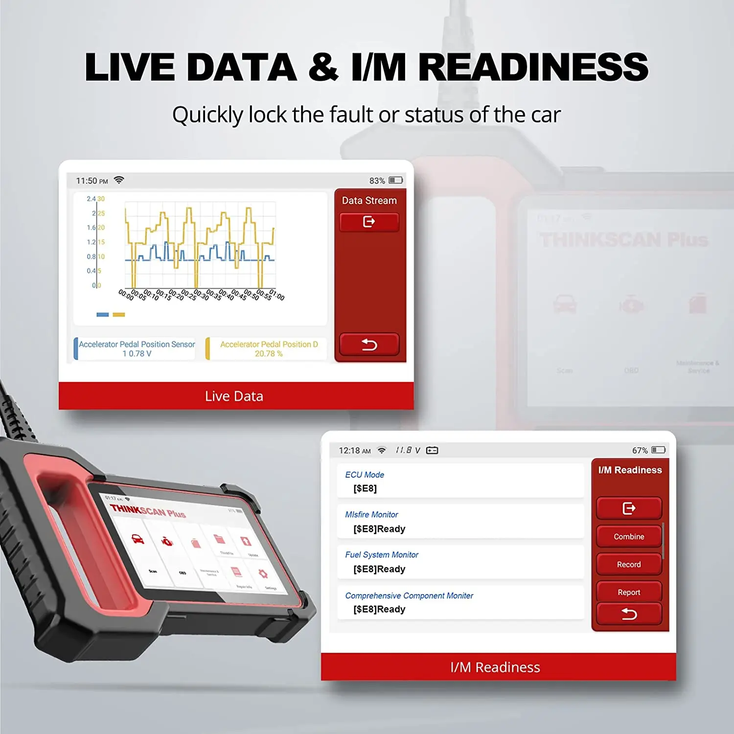 THINKCAR Thinkscan Plus S7 OBD2 Scanner Multi System Scan SAS DP A/F Reset Lettore di codici OBD Strumento diagnostico scanner automobilistico