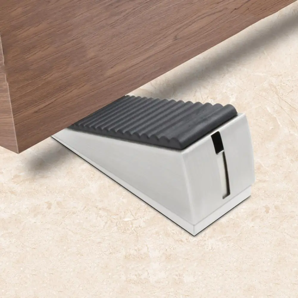 Door Stopper Spring Loaded Large Door Stopper Non slip Wedge for Anti collision Protection