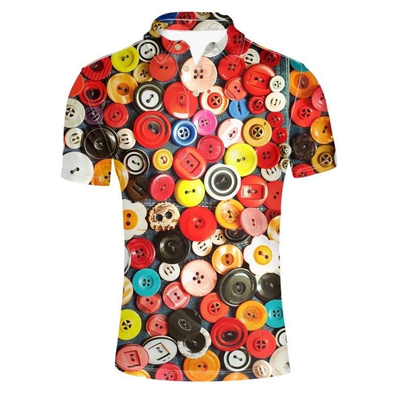 New In 3d Printed Eyes Bee Polo Shirts Personality Summer Lapel Tshirts For Men Kids Short Sleeve Tops Cool Button Tee Shirt