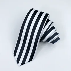 Goro Akechi Cosplay Tie Black White Stripe Necktie Cosplay Costume Prop Halloween Accessory