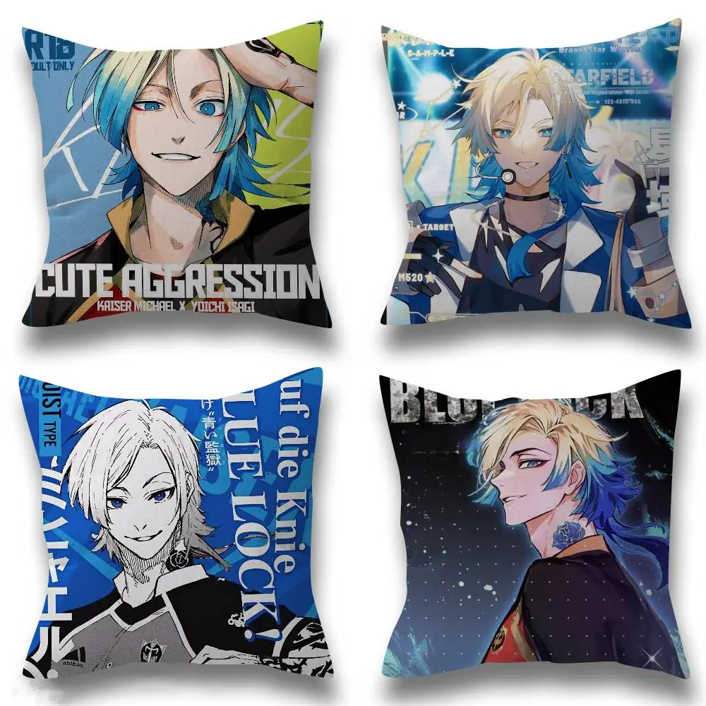 Anime Michael cool Kaiser   Pillow Anime Pillow Sofa Bed Head Pillow Cover Cushion Cover Fashion