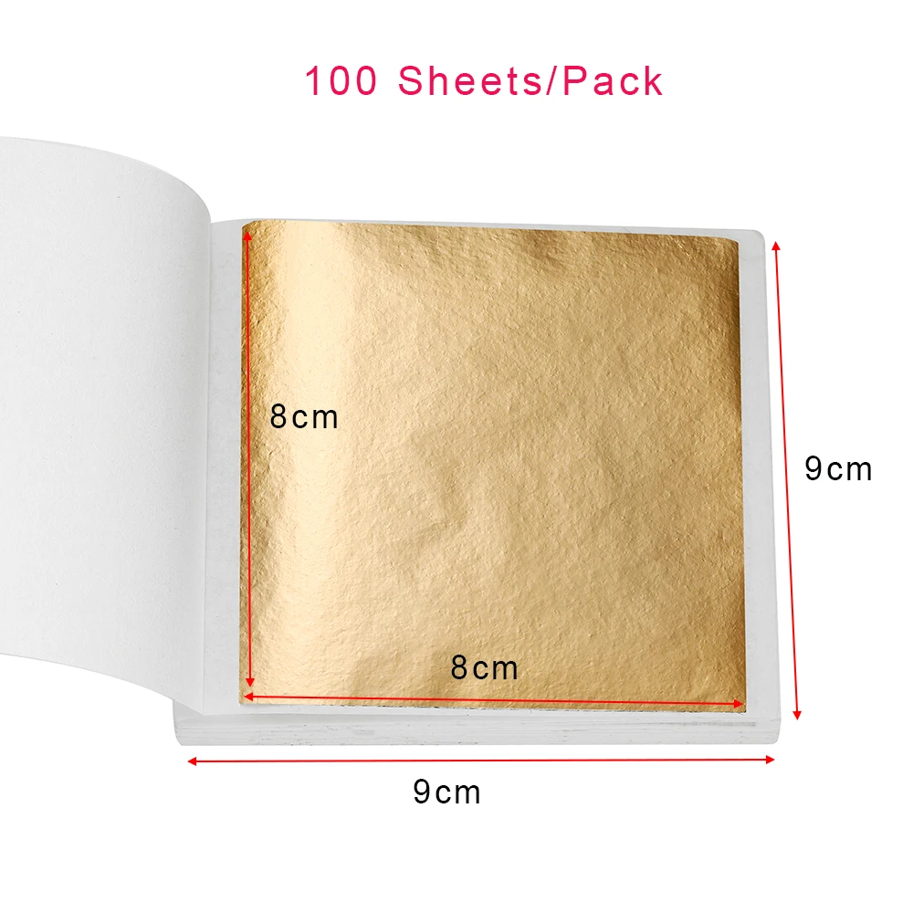 100-200sheets Imitation Gold Foil Paper Leaf Gilding DIY Epoxy Resin Mold Jewelry Making Filling Decorate Resin Crafts Tool