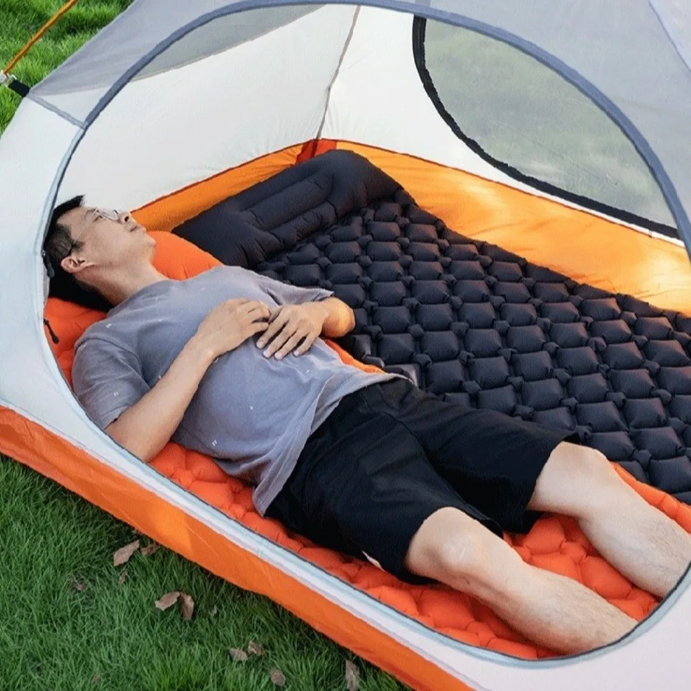 Colchoneta Inflable Camping con Bomba Integrada – Ultraligera y Plegable - imagen 2