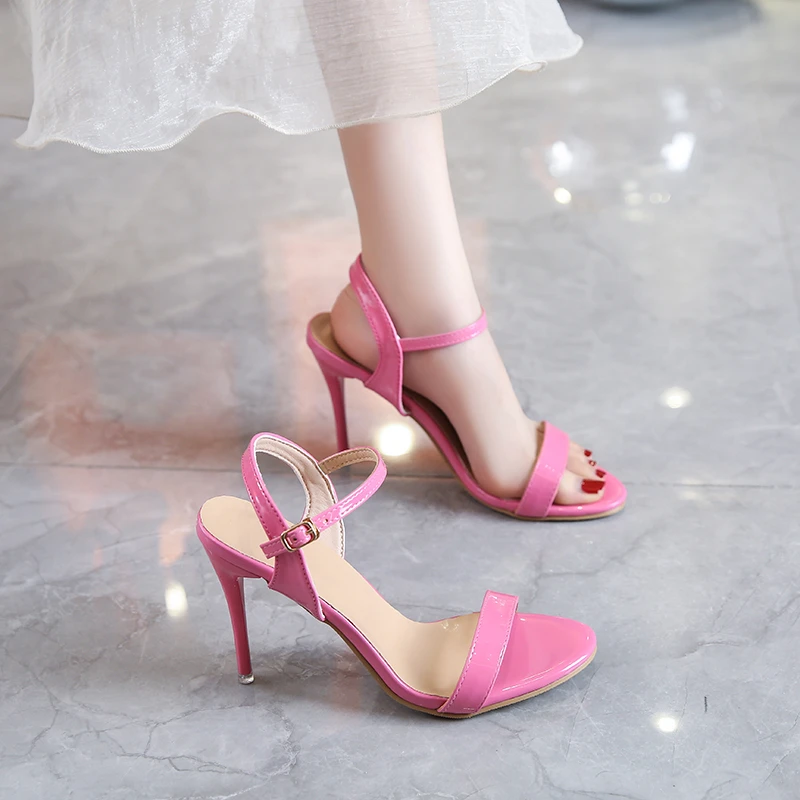 35-45 Plus Size Stiletto Heel Shoes for Women 2024 New One-line Buckle Sweet Sexy Women's Pumps Fashion Elagant Women's Sandals