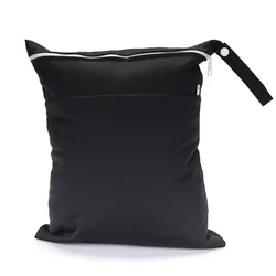 1PC Waterproof Nappy Dry Bag Reusable Yoga Gym Bag Dirty Wet Clothes Toiletries Bag With Two Pockets For Swimsuit Storage