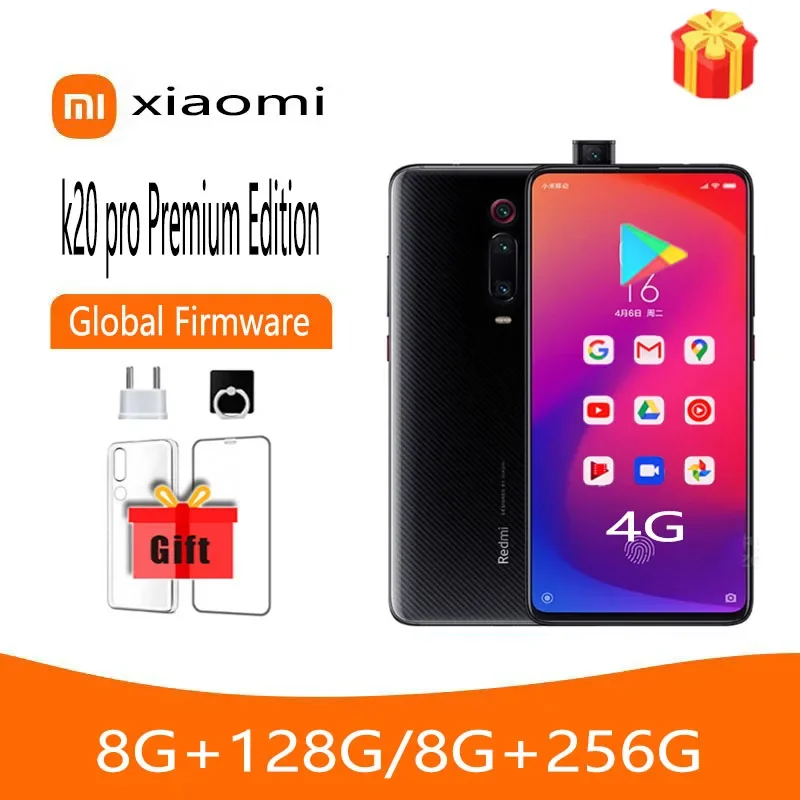 Xiaomi-smartphone Redmi K20 Pro Versão Global Telefone Usado Qualcomm Snapdragon 855plus 6.39 Polegada 48mp 20mp 9t Edição Premium