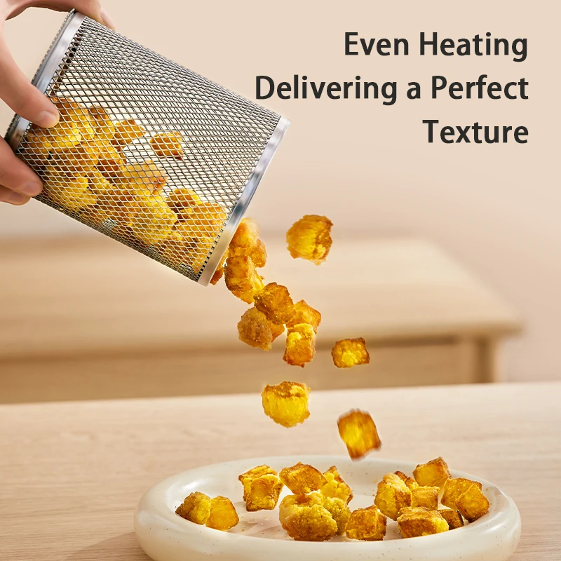 Petrus Air fryer Large Capacity Transparent Visibility Rotating Basket No-flip Cooking Multiple Functions Smart Menu PE7720
