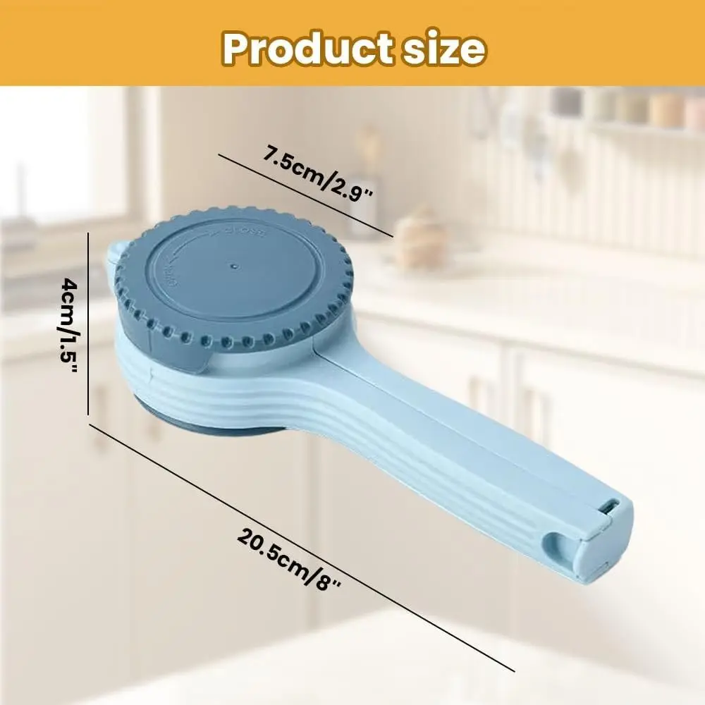 مقاطع عزل تخزين المواد الغذائية القابلة لإعادة الاستخدام مع فوهات صب غطاء بلاستيكي ختم وصب مشبك حقيبة مقاطع أكياس الطعام لرقائق البطاطس الوجبات الخفيفة