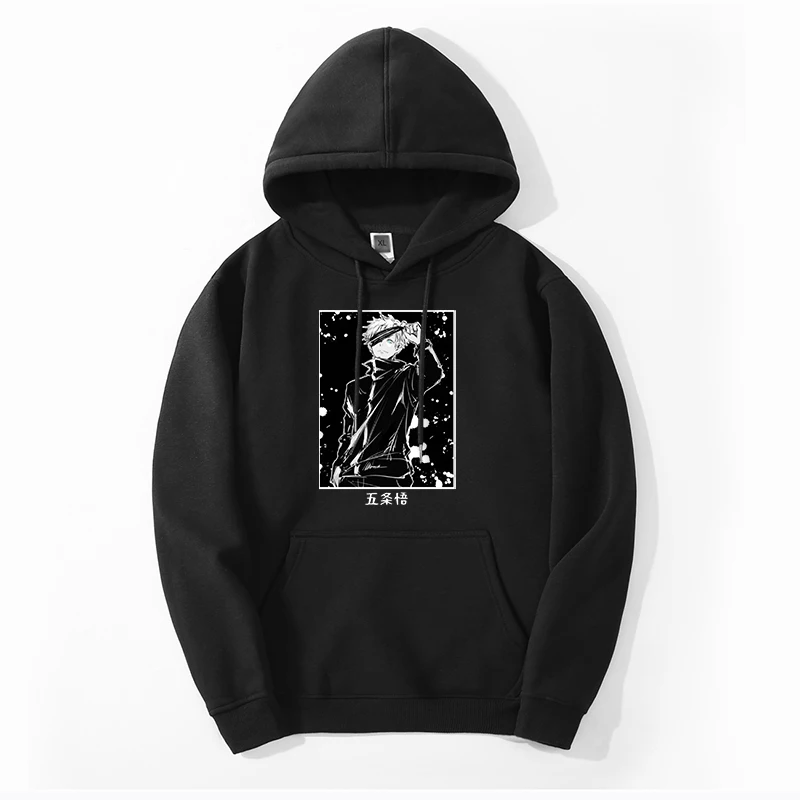 

Jujutsu Kaisen Anime Men Harajuku Fabrics Hoodie Gojo Satoru Sweatshirt Fashion Breathable Sportswear Japan Cartoon Pullovers