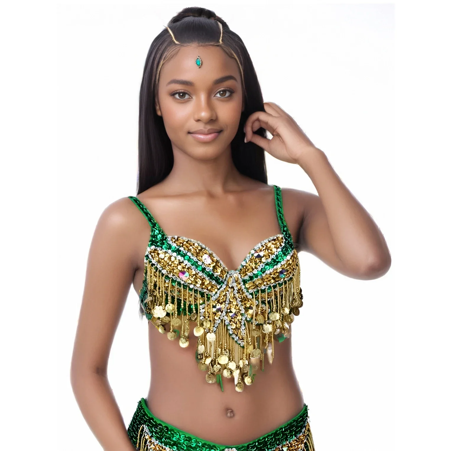 

Сексуальный бюстгальтер и пояс для танца живота, комплект из 2 предметов с блестками для взрослых женщин, полосатый танец, ночной клуб, бар, сценический подиум, реквизит