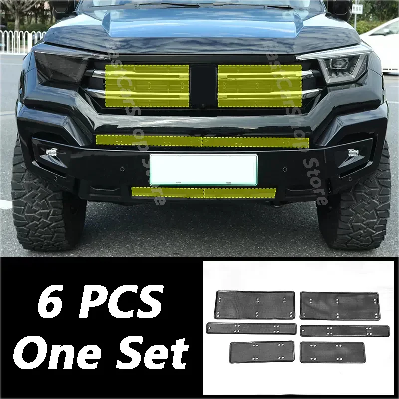 For Great Wall GWM WEY TANK 400 2023 2024 Car Middle Insect Screening Mesh Front Grille Insert Net Anti-mosquito Dust