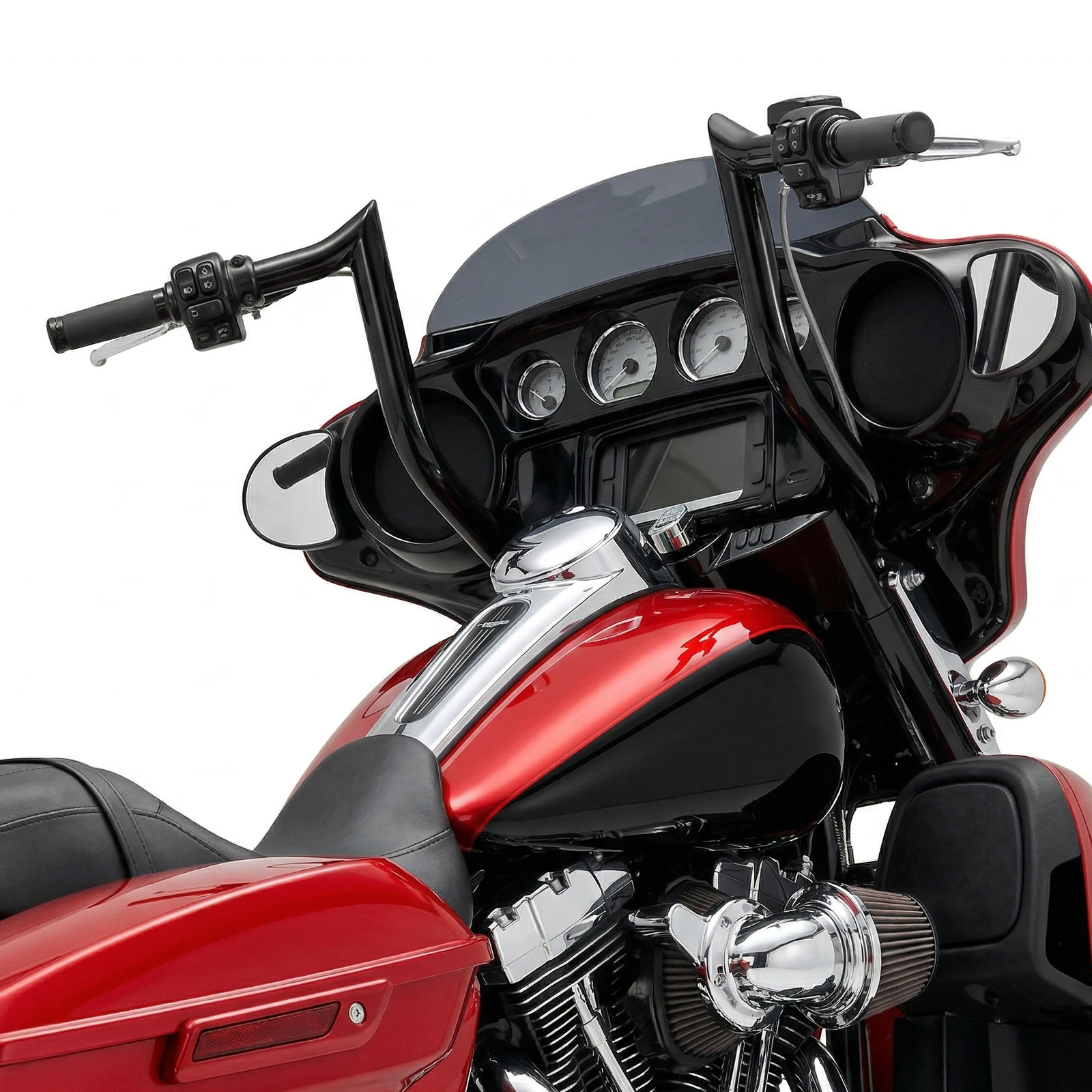 

16inch Ape Hangers Handlebars Compatible for Harley Meathook Bars (No Heated Grip Wires)