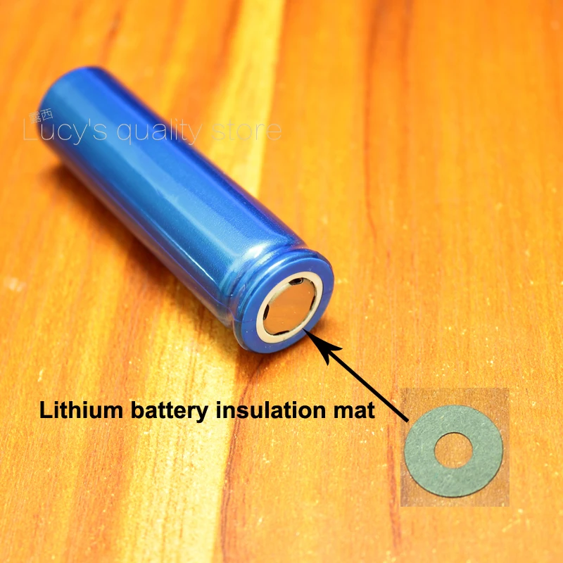 100pcs Original imported various brand 18650 lithium battery PET green plastic positive hollow tip insulating gasket 17*6.5*0.3
