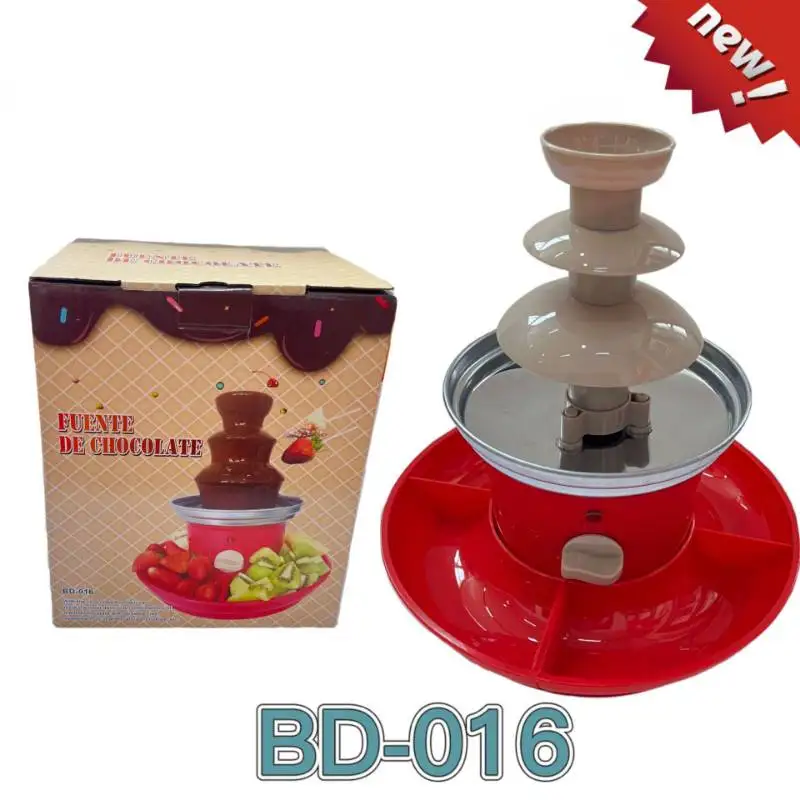 110V/220V home Stainless steel Triple chocolate fountain  machine  mini melting pot Electric party Fruits fuente de chocolates