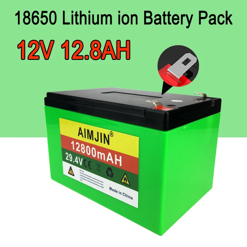 

29.4V 12800mAh HiHgh Power 18650 Lithium ion Battery 24V 7S4P Battery Pack 12.8A with BMS for Various Tools+Charger