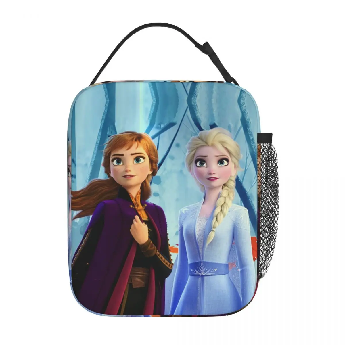 Custom Cartoon Frozen Princess Portable Lunch Box Women Waterproof Anna e Elsa Thermal Cooler Food Insulated Lunch Bag Work