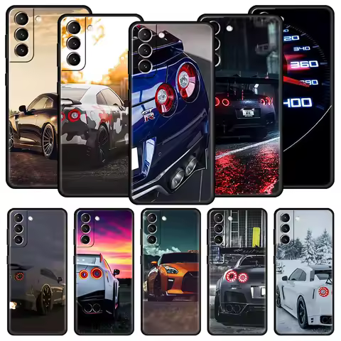 GTR Sport Car Phone Case For Samsung Galaxy S23 S22 S21 Ultra S20 FE 5G S10 S9 S24 Plus S10E Cover Black Silicone Shell Coque