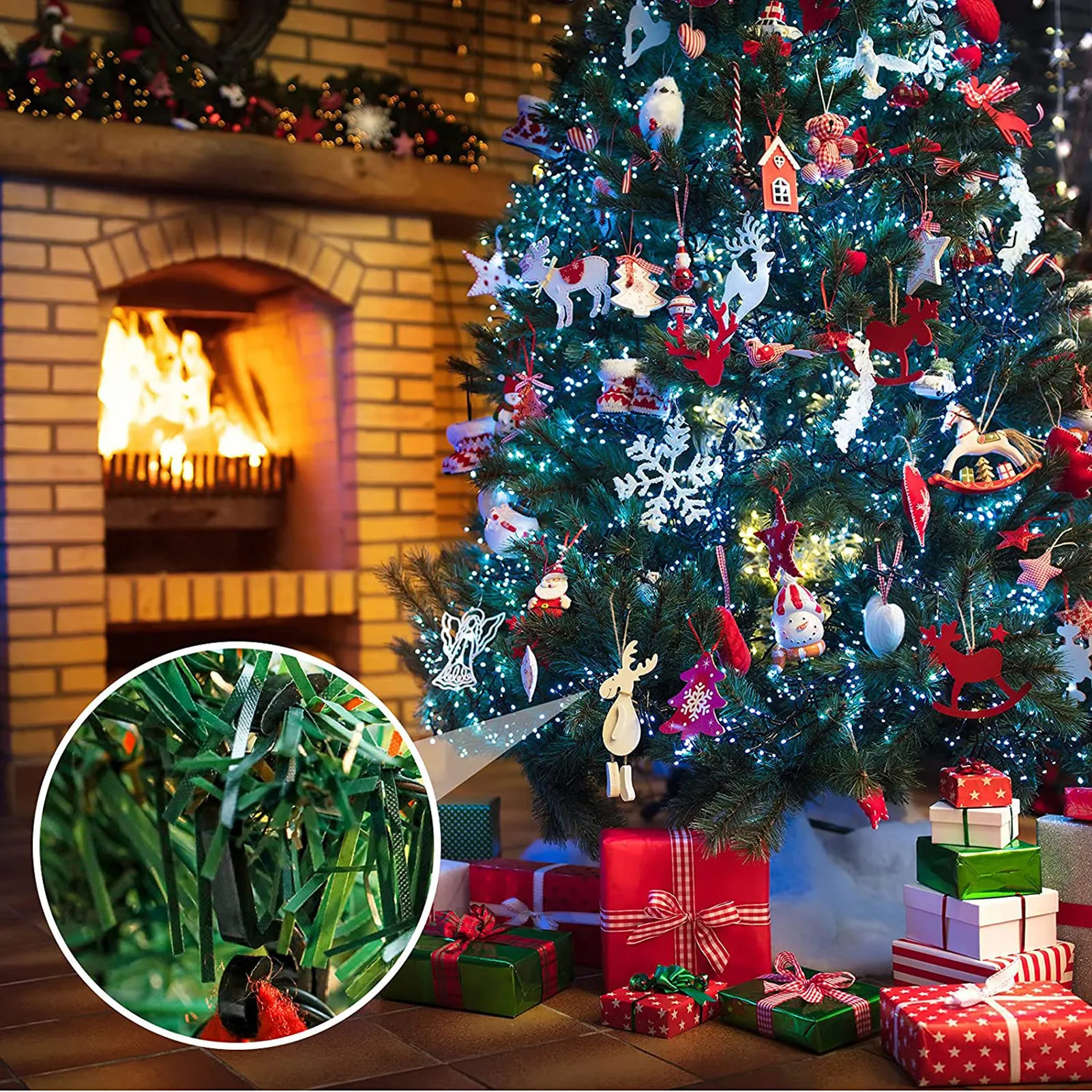 100 pezzi di plastica a forma di S gancio grondaia Heavy Duty Clip gancio per appendere per matrimonio di natale luci di fissaggio per esterni String Light Hook