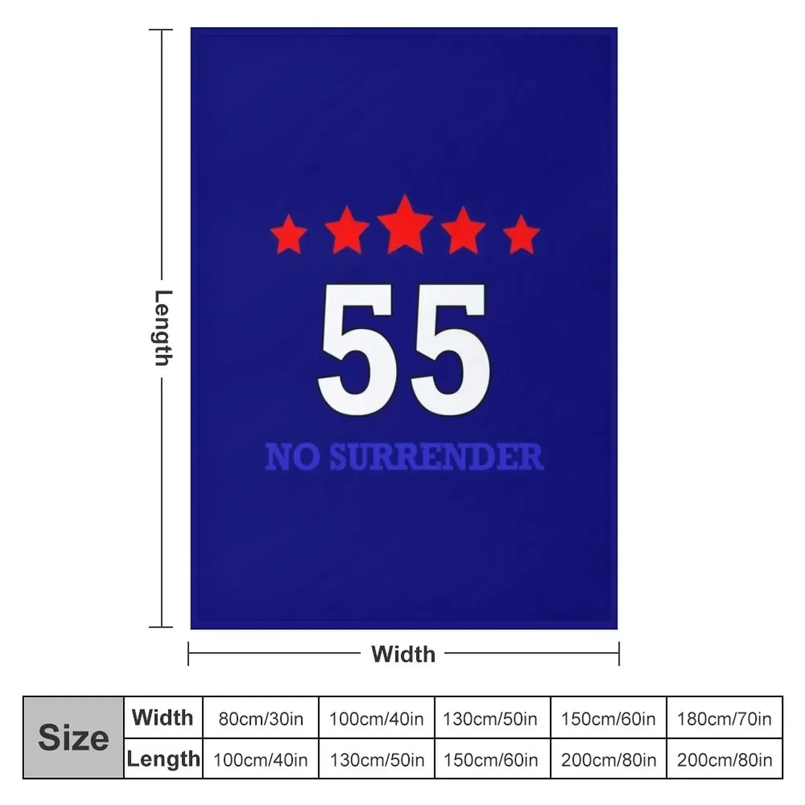 Rangers 55 T Shirt Blue Throw Blanket Bed for babies Hair christmas gifts sofa bed Shaggy Blankets