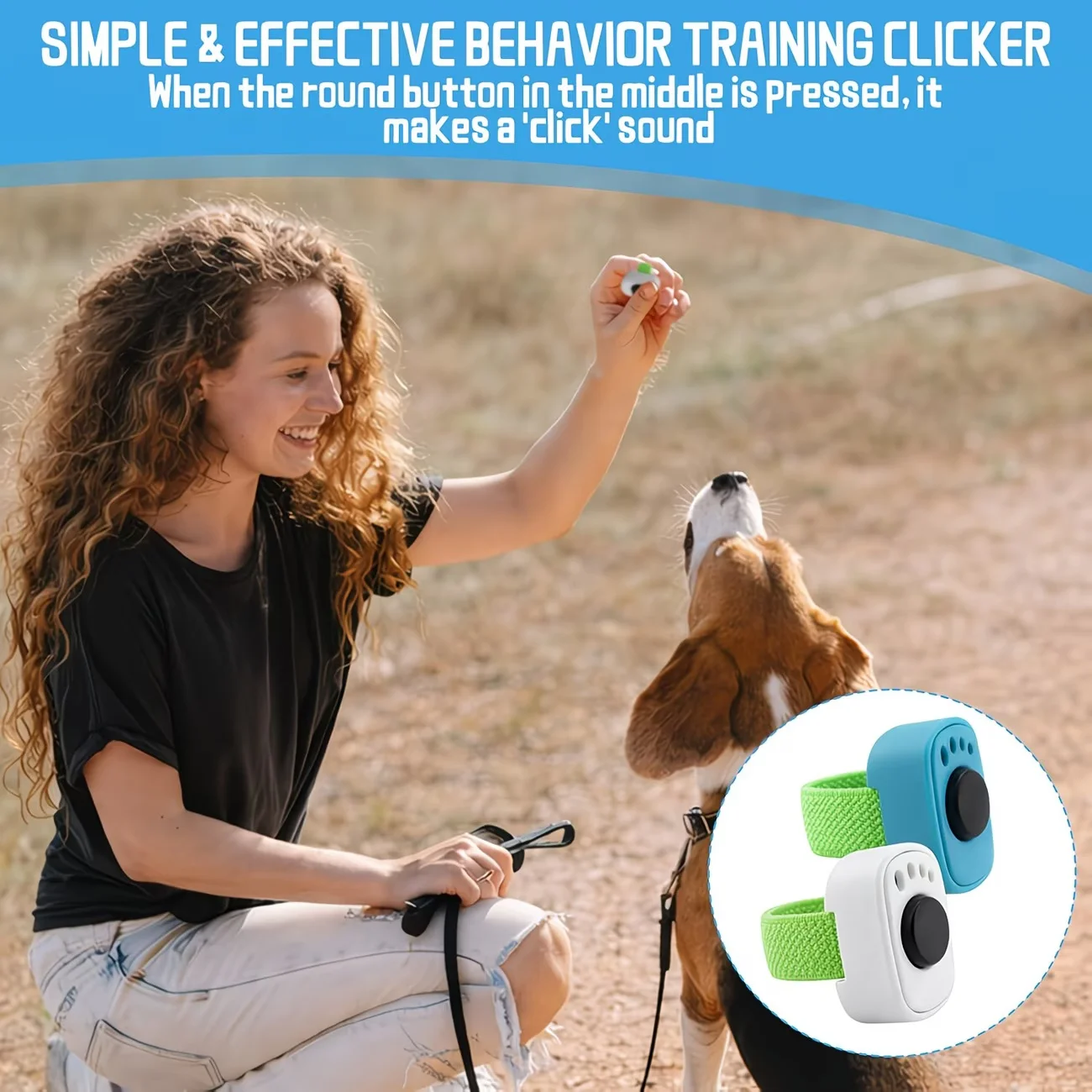 Mini Thumb Dog Training Clicker Crisp Sound Pet Trainer for Behavior Correction