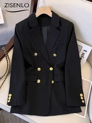 Elegant Jasje Vrouwen Lente Herfst Nieuwe Effen Kleur Casual Veelzijdige Blazer Vintage Tops Klein Pak Blazer Vrouw 2024 Vrouwelijke Jas