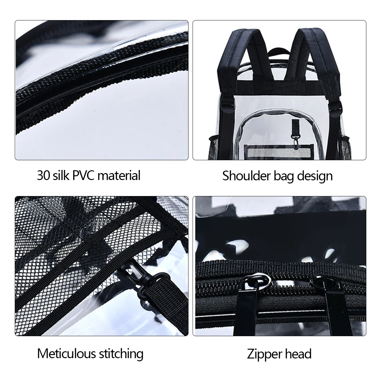 Mode Transparante Pvc Rugzak Waterdichte Vrouwen Rugzakken Clear Rugzakken Voor Tieners Outdoor Sport Grote Capaciteit Tas