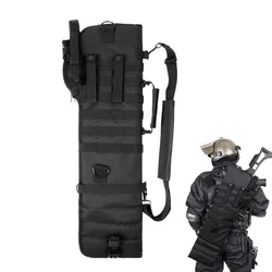 Tactical Dual Rifle Shotgun Bag Scabbard Holster Gun Carry Backpack Airsoft Gun Holster Hunting Molle Pouch Bag