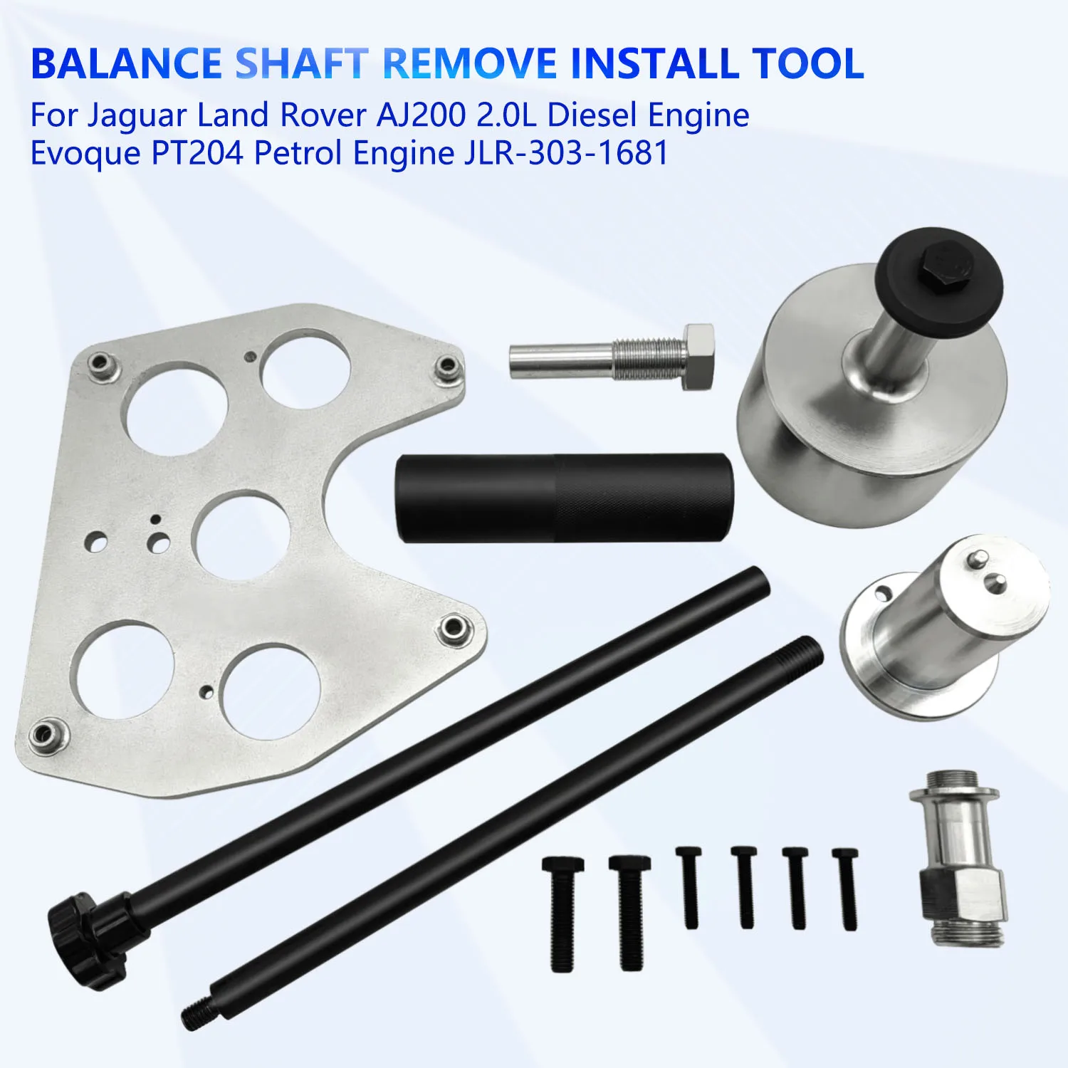 Balance Shaft Removal and Installation Tool Kit for Land Rover Evoque Jaguar Diesel 2.0T, Gasoline PT204 Engine, 303-1681，AJ200