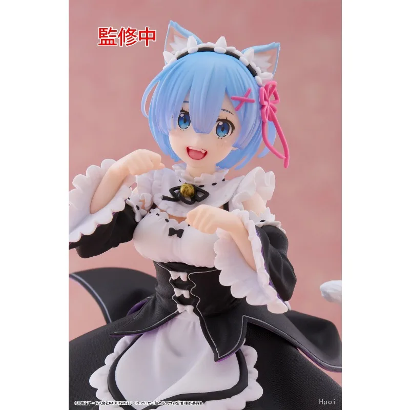 

In Stock Original TAiTO Coreful Re: Life A Different World From Zero Remu Cat-eared Maid~ 18cm Anime Figure Model Toy Gift