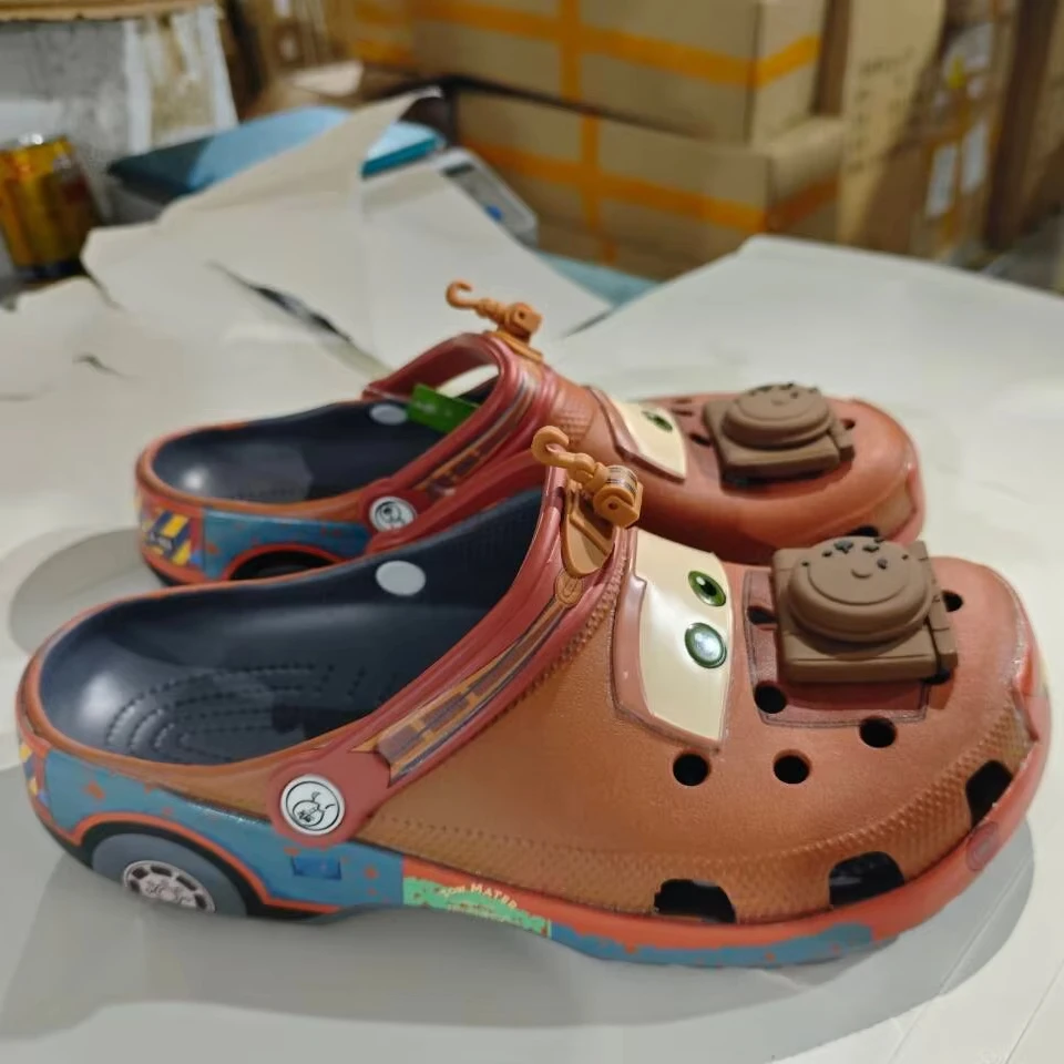 

Cartoon Mater Slippers Cars Shoes Outdoor Sandals Cute Figurine Anime Trailer Character Cave Shoes Sandals Eva Shoes Gift