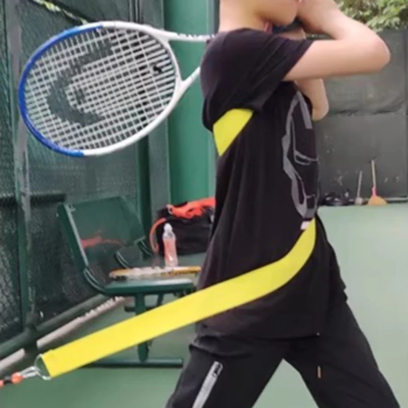 

Профессиональный теннисный вращающийся натяжной ленты, высокоэластичный тренажер для теннисного вращения, прочный тренажер для мячей, портативное спортивное оборудование