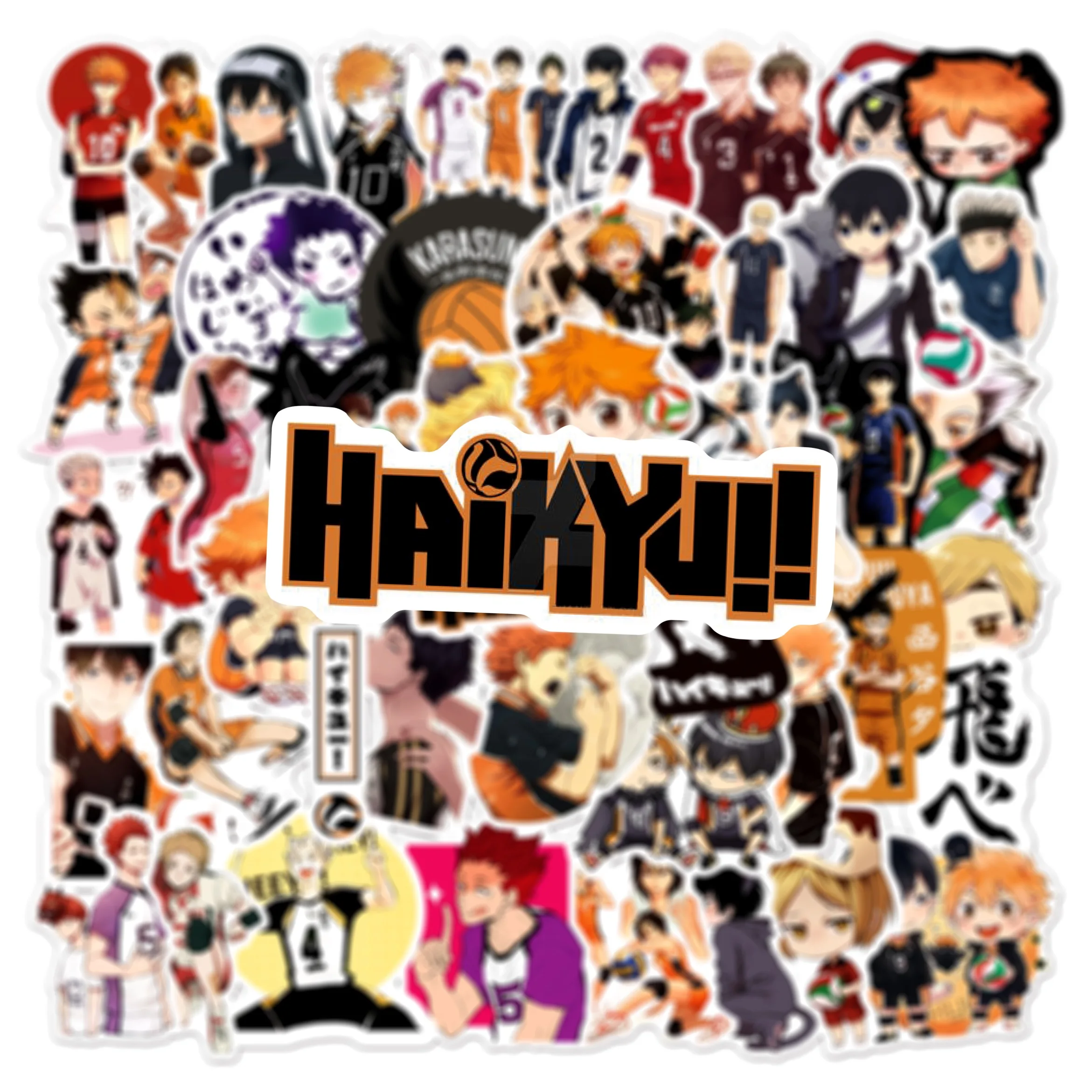 10/30/50Pcs Japan Anime Haikyuu Stickers Cool Cartoon DIY Laptop Bike Diary Car Notebook Scrapbook Decoration Decals for Kid Toy