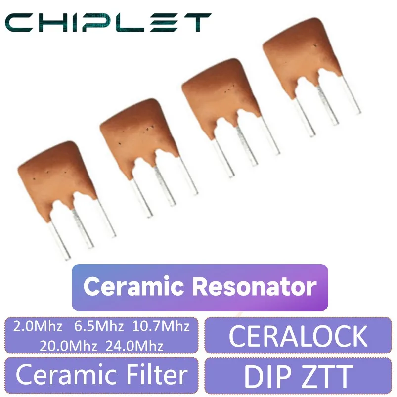 10/15/20Pcs DIP 3P Ceramic Resonator 2.0Mhz 6.5Mhz 10.7Mhz 20.0Mhz 24.0Mhz Crystal Oscillator CERALOCK Ceramic Filter