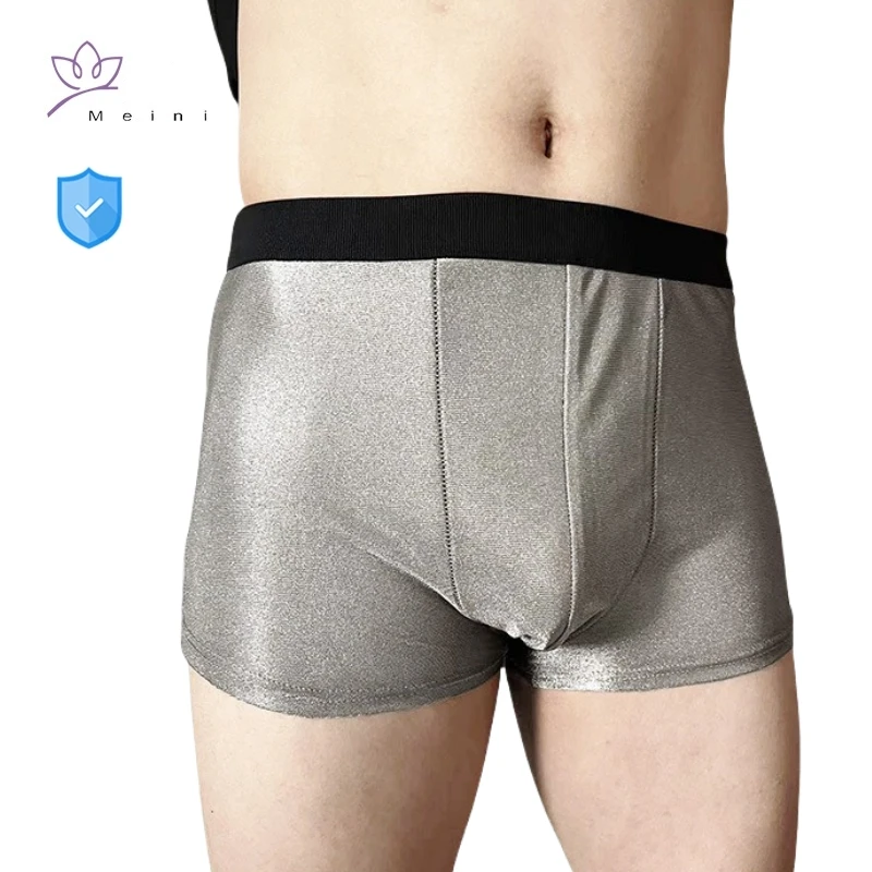 

Electromagnetic radiation protective silver fiber men's underpants 5G communication EMF shielding gonadal protective underpants