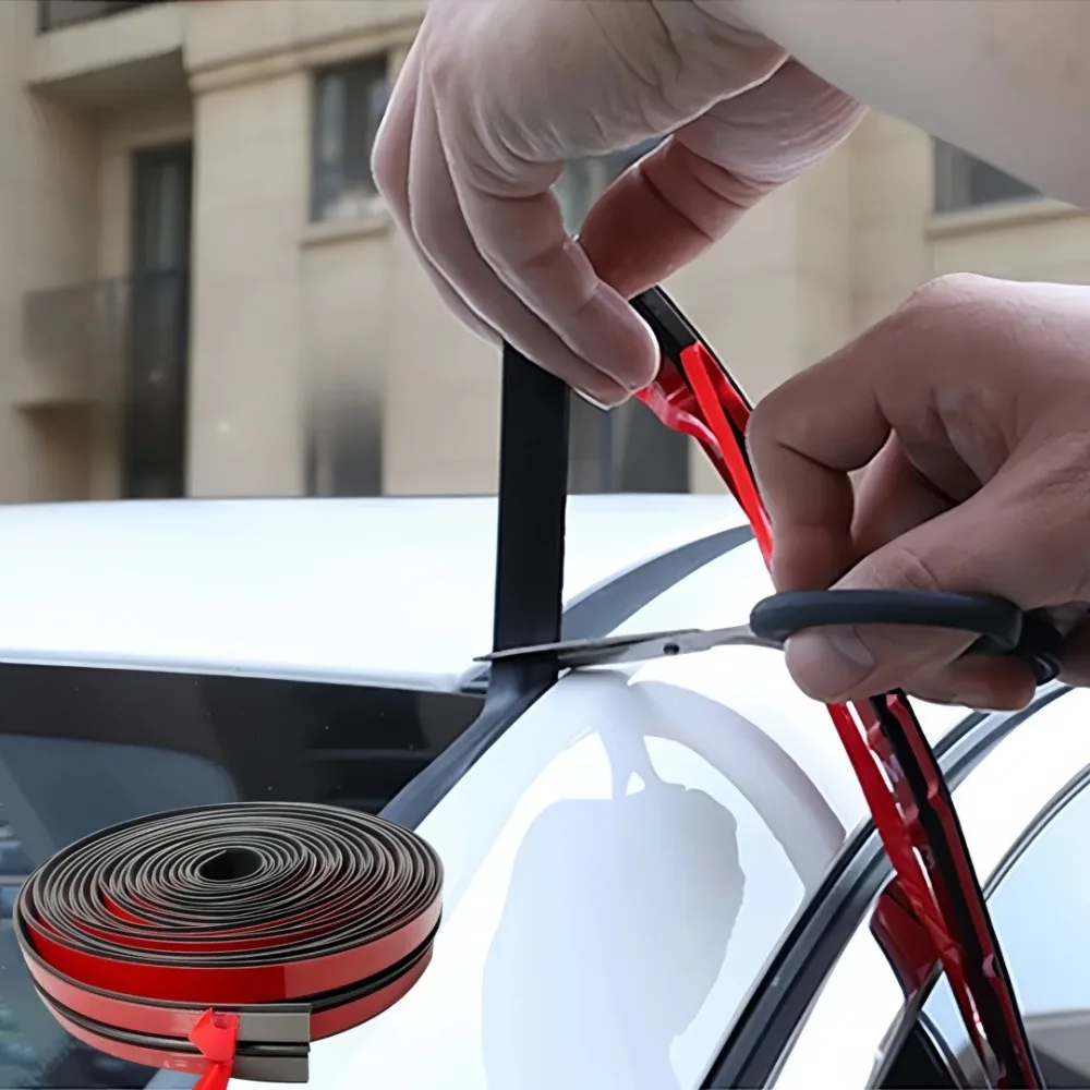 Automotive Universal Sealing Strip Front Windshield Gap Sealing Strip Waterproof Dustproof Soundproof Elastic Rubber Strip