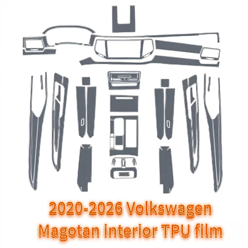 For 2020-2026 Volkswagen Magotan interior TPU film modification special body center console screen transparent TPU paint surface