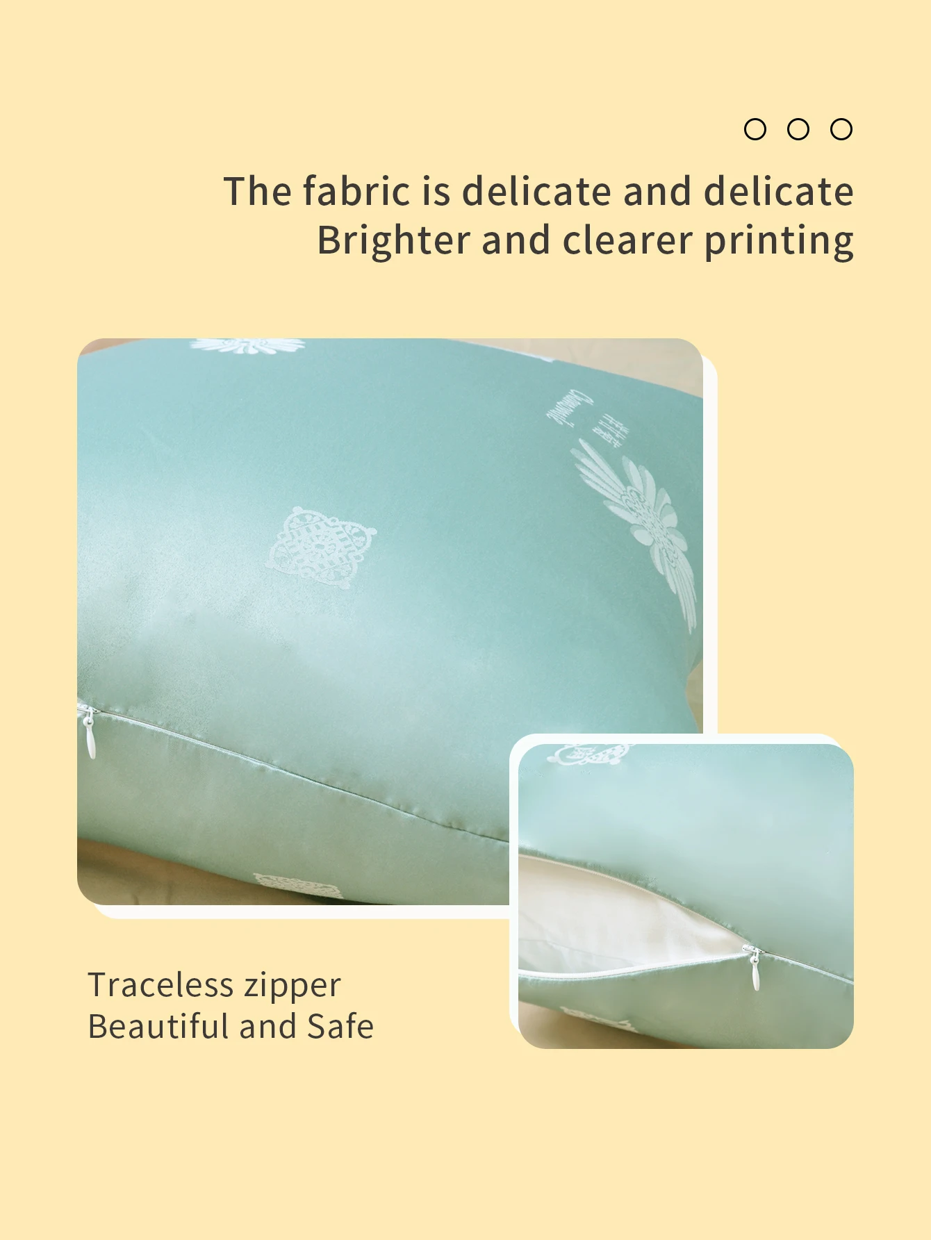 Silk square pillowcase with detachable pillowcase for comfortable home backrest pillow