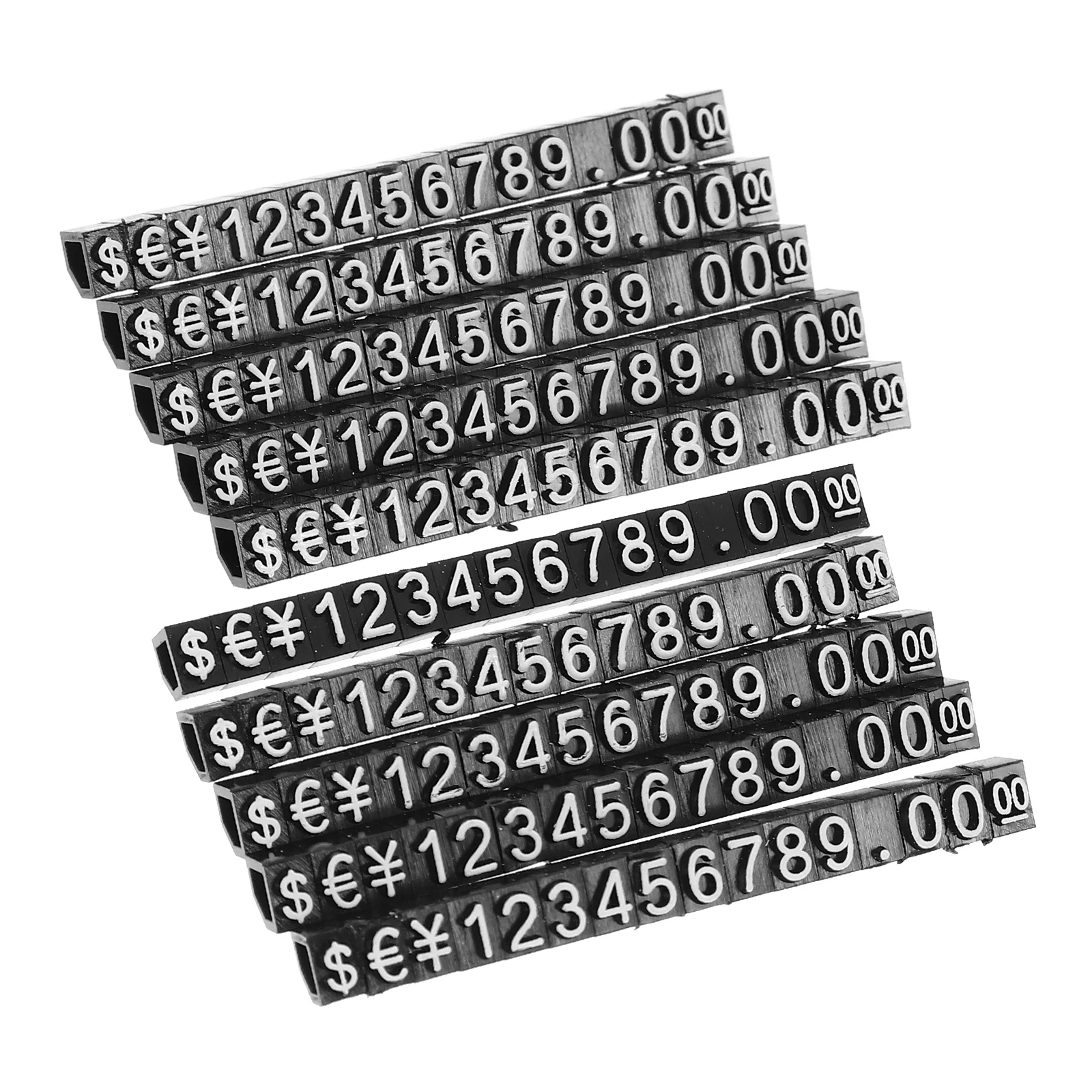 

10Sets Price Tag Cubes ABS Adjustable Price Display Blocks for Jewelry Shops Retail Counters Retail Counter